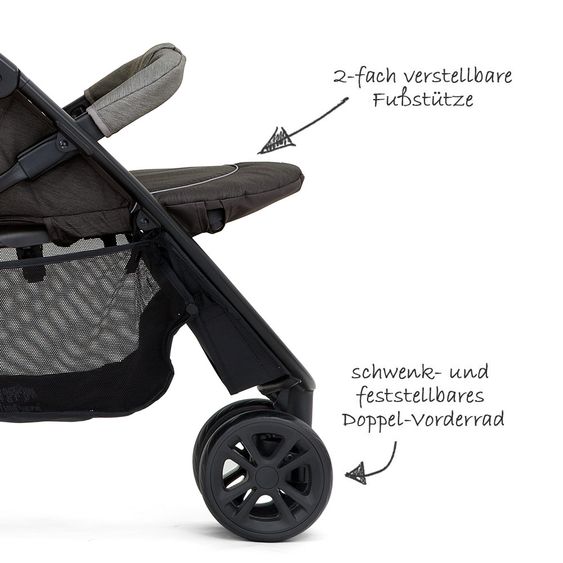 joie Sports car Litetrax 3 incl. rain cover - Dark Pewter