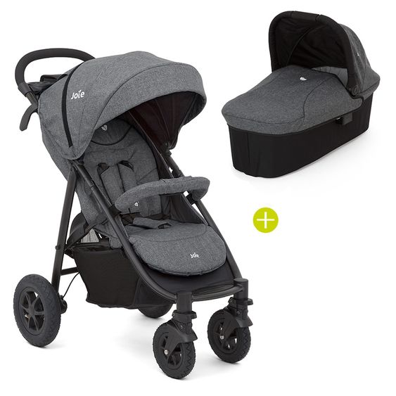 joie Sportwagen Litetrax 4 Air inkl. Babywanne Ramble & Adapter - Chromium