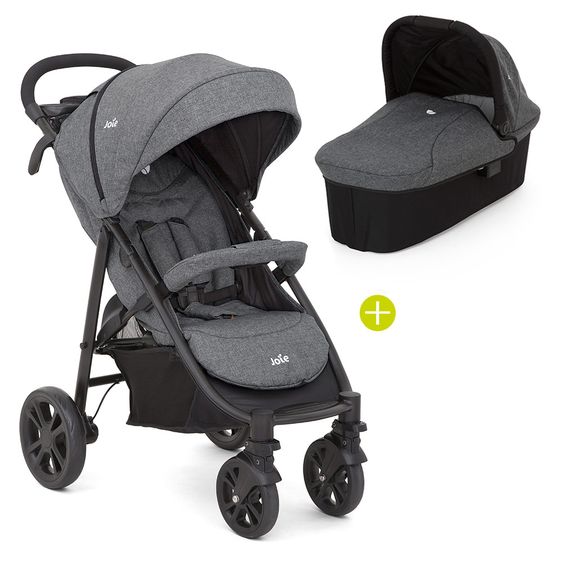joie Sportwagen Litetrax 4 inkl. Babywanne Ramble & Adapter - Chromium