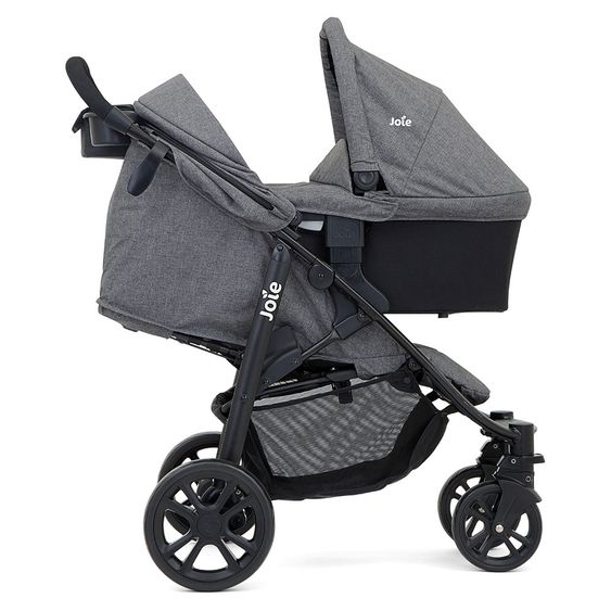 joie Sportwagen Litetrax 4 inkl. Babywanne Ramble & Adapter - Chromium