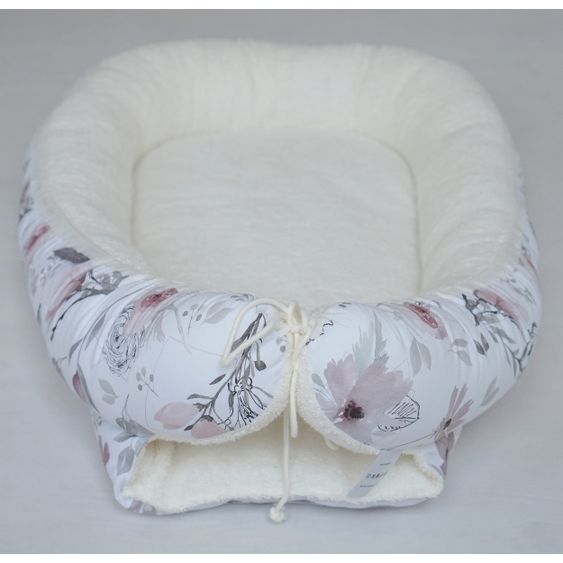 JONALEE. Babynest / Kuschelnest - Magnolie - Frottee - Creme