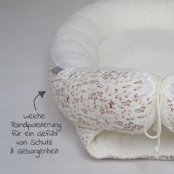 JONALEE. Babynest / Kuschelnest - Zweige - Frottee - Creme