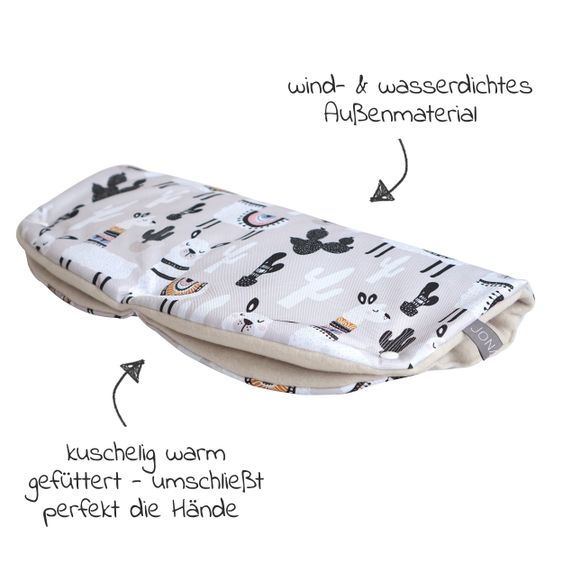 JONALEE. Handmuff / Handwärmer für Kinderwagen - Alpaka