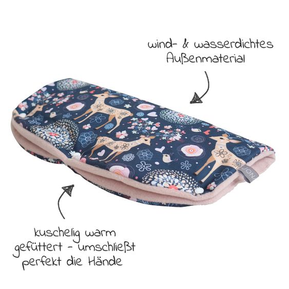 JONALEE. Handmuff / Handwärmer für Kinderwagen - Rehträumer