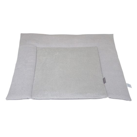 JONALEE. Wickelauflage - Strickoptik - Frottee - Hellgrau / Grau
