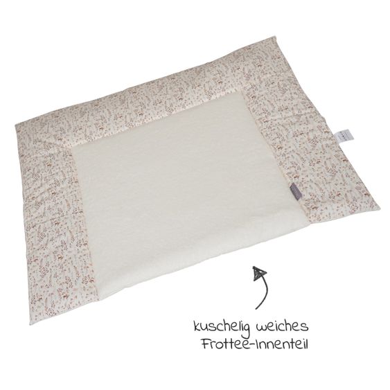 JONALEE. Wickelauflage - Zweige - Frottee - Creme
