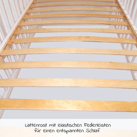 jonka Babybett-Komplett-Set Sina inkl. Bettwäsche, Himmel, Nestchen & Matratze 60 x 120 cm - Eule - Weiß
