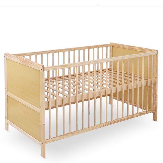 jonka Baby crib and crib Leni 70 x 140 cm - nature