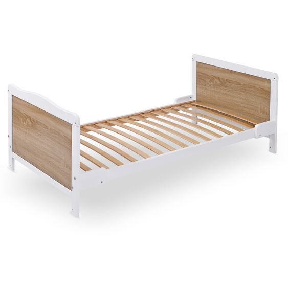 jonka Babybett und Kinderbett Max 70 x 140 cm - Weiß Eiche