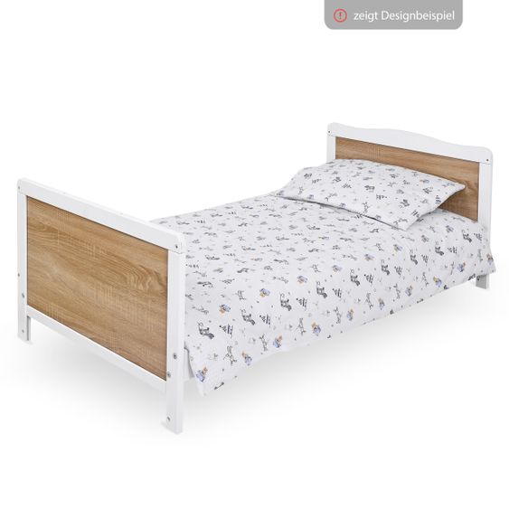 jonka Baby crib and crib Max 70 x 140 cm - White Oak