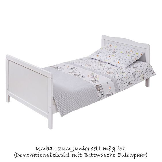 jonka Kinderbett Mona Kiefer 70 x 140 cm - Weiß