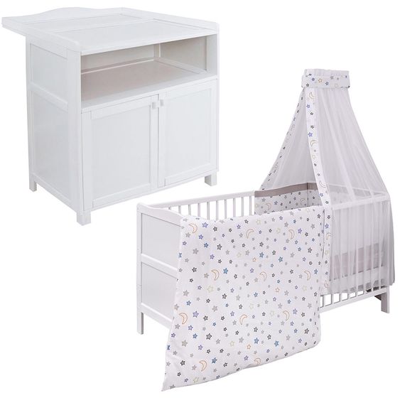 https://media.babyartikel.de/jonka-kinderzimmer-sparset-mona-mit-bett-wickelkommode-bettwasche-himmel-nestchen-matratze-70x140-cm-nachthimmel-weiss-set-533-d0.jpg?preset=large