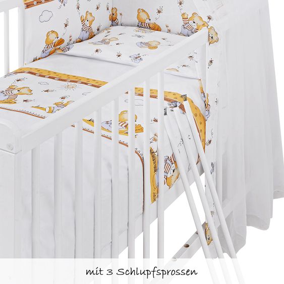 jonka Komplettbett Mona Weiß 70 x 140 cm - Honigbär 