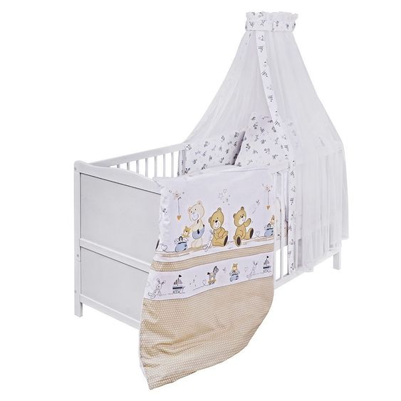 jonka Komplettbett Mona Weiß 70 x 140 cm - Spielbär