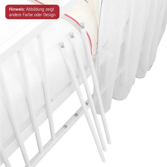 jonka Komplettbett Mona Weiß 70 x 140 cm - Spielbär