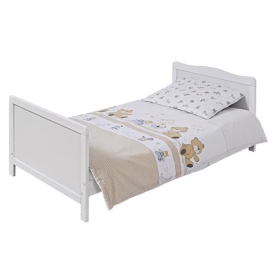 jonka Komplettbett Mona Weiß 70 x 140 cm - Spielbär