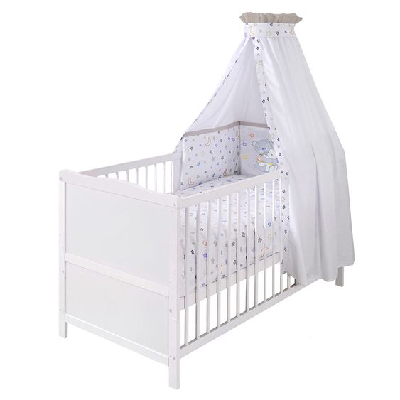 jonka Komplettbett Mona Weiß 70 x 140 cm - Traumbär  - Weiß