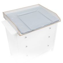 Set per cambio pannolino per cassettiera IKEA Hemnes incl. piano fasciatoio e materassino fasciatoio - Bianco Grigio