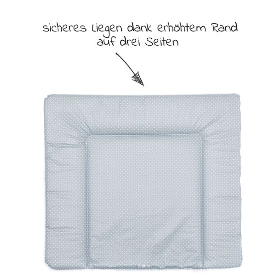 jonka Wickel-Set für IKEA Hemnes Kommode inkl. Wickelaufsatz & Wickelauflage - Weiß Grau