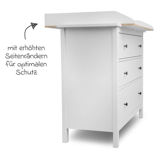 jonka Wickelaufsatz für IKEA Hemnes Kommoden - Weiß