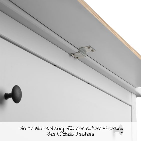 jonka Wickelaufsatz für IKEA Hemnes Kommoden - Weiß