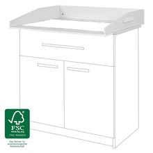 Wickelaufsatz für IKEA Kommode Hemnes - Weiß