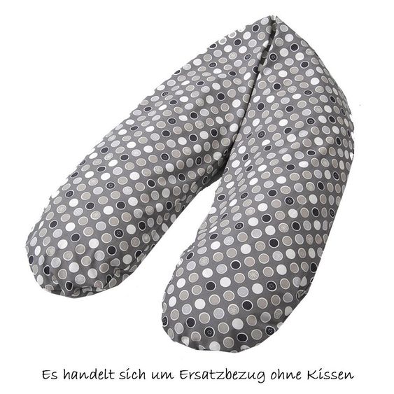joyfill Bezug für Stillkissen Midi 170 cm - Dots Grau