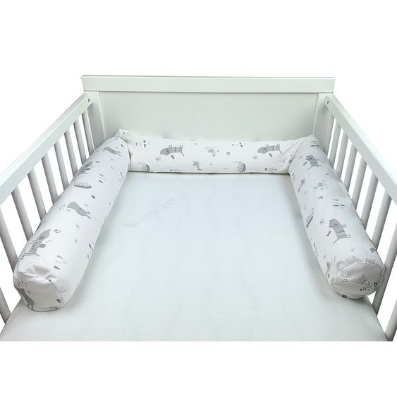 joyfill Nestchenschlange Jersey Mikroperlen 180 cm - Funky Farm - Weiß Grau