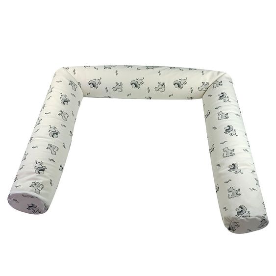 joyfill Nestchenschlange Jersey Mikroperlen 180 cm - Wildlife - Weiß Grau