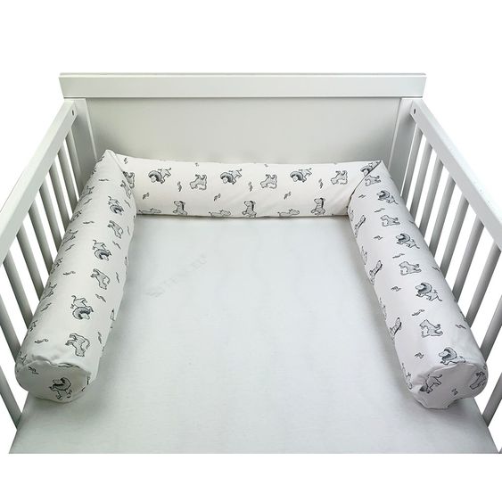 joyfill Nestchenschlange Jersey Mikroperlen 180 cm - Wildlife - Weiß Grau