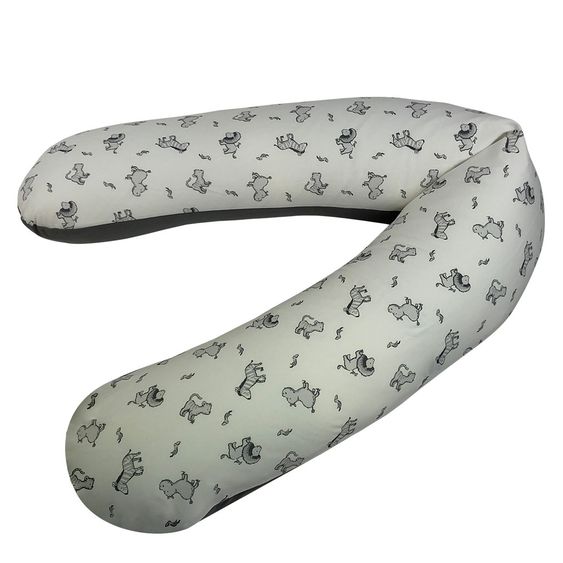 joyfill Stillkissen Flexofill Jersey Midi 170 cm - Wildlife - Weiß Grau
