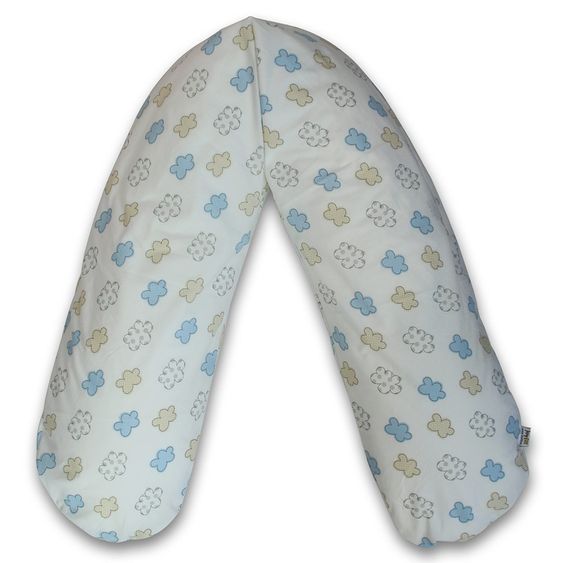 joyfill Stillkissen Flexofill Midi 170 cm - Patchwork Clouds - Weiß
