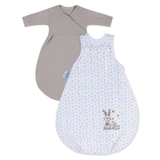 Julius Zöllner 2-tlg. Schlafsack-Set Cosy - Häschen & Sterne - Gr. 56/62
