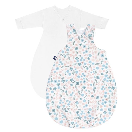 Julius Zöllner 2-piece Sleeping Bag Set Cosy Jersey - Floral - 56/62
