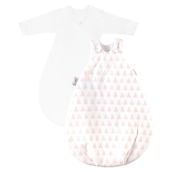 Julius Zöllner 2-tlg. Schlafsack-Set Cosy Jersey - Triangel Pink - Gr. 50/56