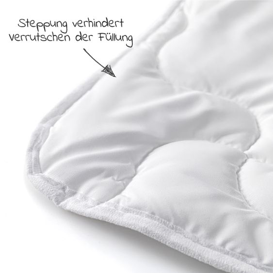 Julius Zöllner 6-tlg. Matratzen-Set für Kinderbett 60x120cm - Babymatratze Air Allround + Steppbett-Set + Betteinlage + 2 Spannbettlaken