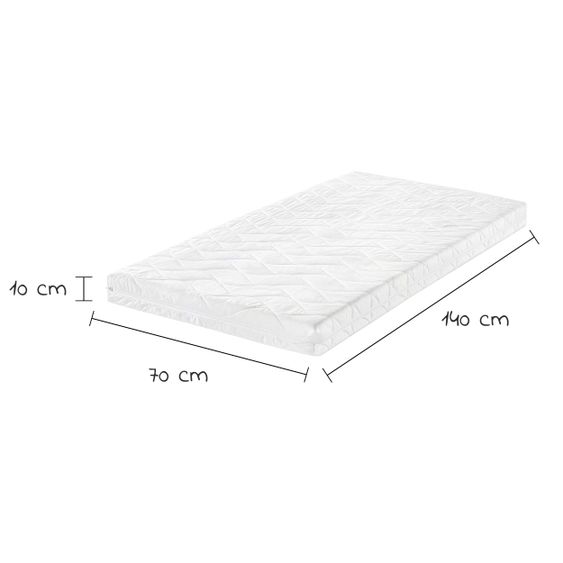 Julius Zöllner 6-piece mattress set for crib 70x140cm - baby mattress Air Allround + quilt set + bed liner + 2 fitted sheets