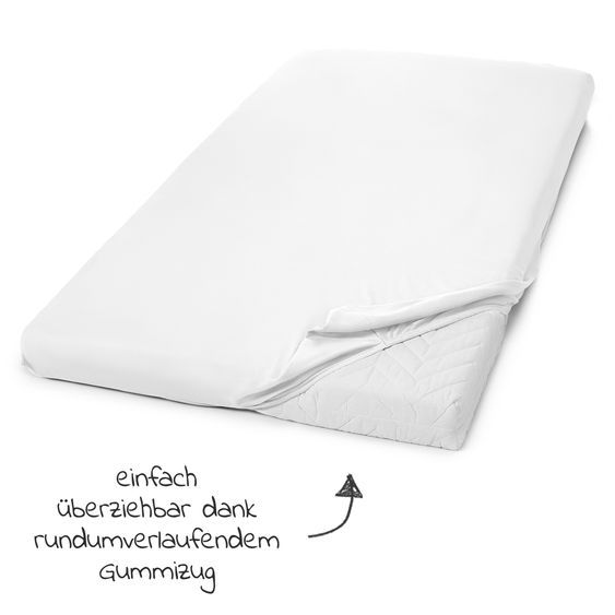 Julius Zöllner Babybett-Matratze Baby Soft 70 x 140 cm inkl. 2 Spannbettlaken + GRATIS Schlafanzug Gr. 68