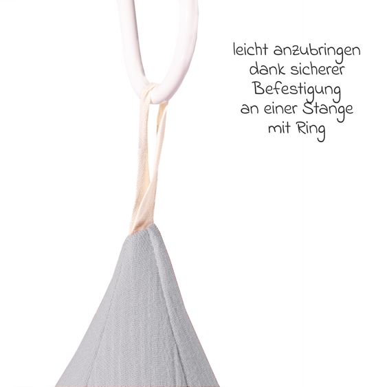 Julius Zöllner Baldacchino Mussola 230 x 50 cm - Grigio