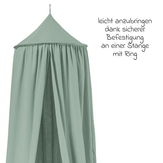 Julius Zöllner Canopy muslin 230 x 50 cm - Green