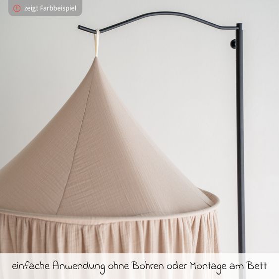 Julius Zöllner Set Tenda da Letto incl. Asta per baldacchino & Baldacchino - Grigio