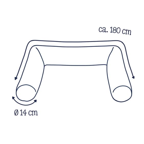 Julius Zöllner Bettschlange Jersey 180 cm - Tropic