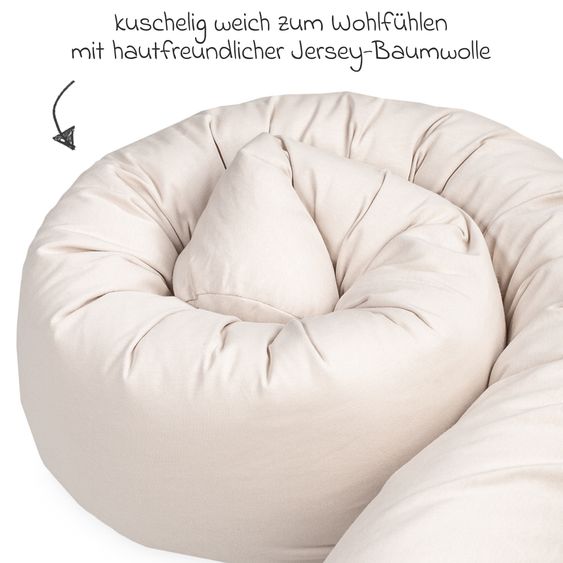 Julius Zöllner Paraspifferi per lettino Jersey 180 cm - Uni - Farina d'avena