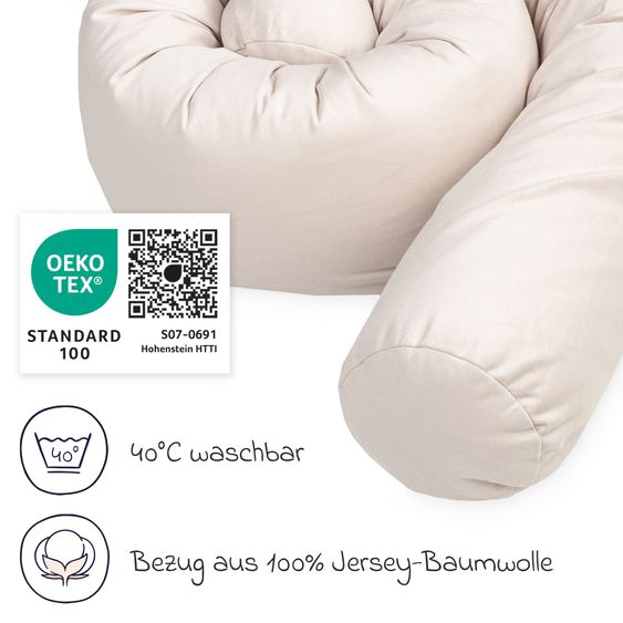 Julius Zöllner Paraspifferi per lettino Jersey 180 cm - Uni - Farina d'avena