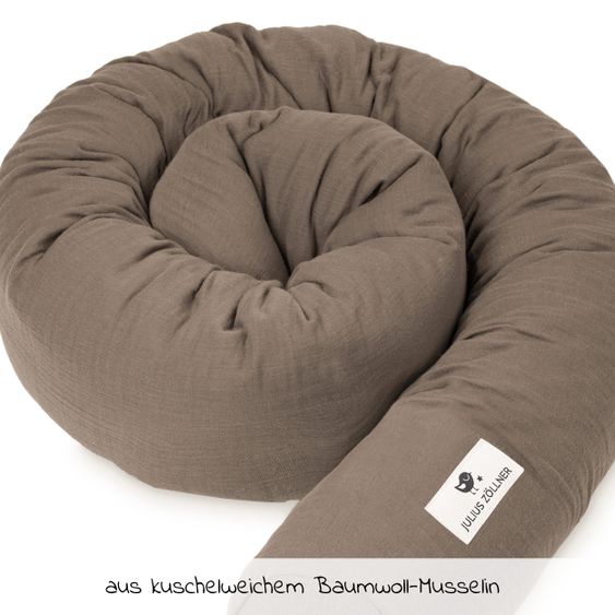 Julius Zöllner Bettschlange Musselin 180 cm - Nougat
