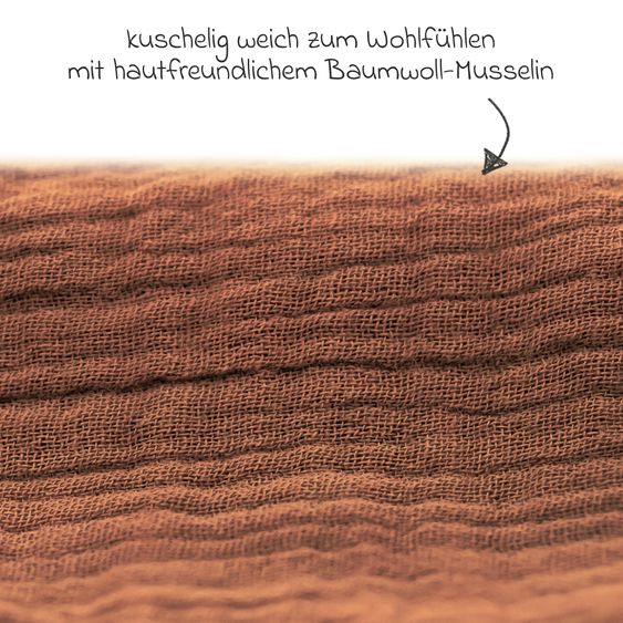 Julius Zöllner Bed snake muslin 180 cm - rust