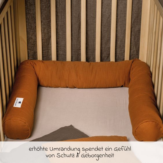 Julius Zöllner Bed snake muslin 180 cm - rust