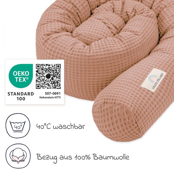 Julius Zöllner Bed bumper Waffle Pique 180 cm - Dune