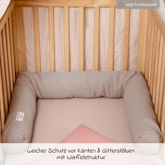 Julius Zöllner Bed bumper Waffle Pique 180 cm - Dune