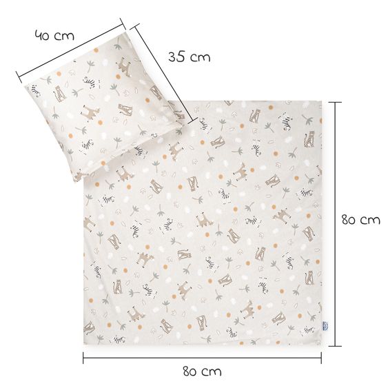 Julius Zöllner Bettwäsche Jersey 80 x 80 / 35 x 40 cm - Savanne Beige